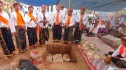 Peletakan Batu Pertama Gendang Kalo, Warga Sampaikan Terima Kasih kepada Bupati Manggarai