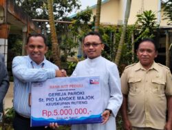 Berbagi Kasih Bank NTT Cabang Ruteng untuk Gereja Katolik St. Pio Langke Majok