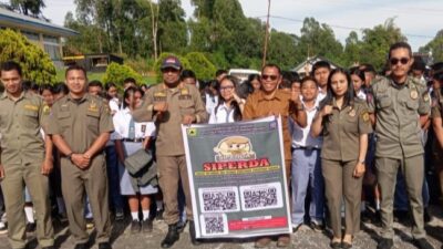 Satpol PP Manggarai Sosialisasikan Perda Ketertiban Umum di SMPN 2 Langke Rembong
